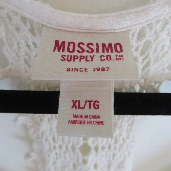 Mossimo | Size XL | White Cream Crochet Lace Boho Whimsy Sleeveless Mini Dress - Picture 5 of 9